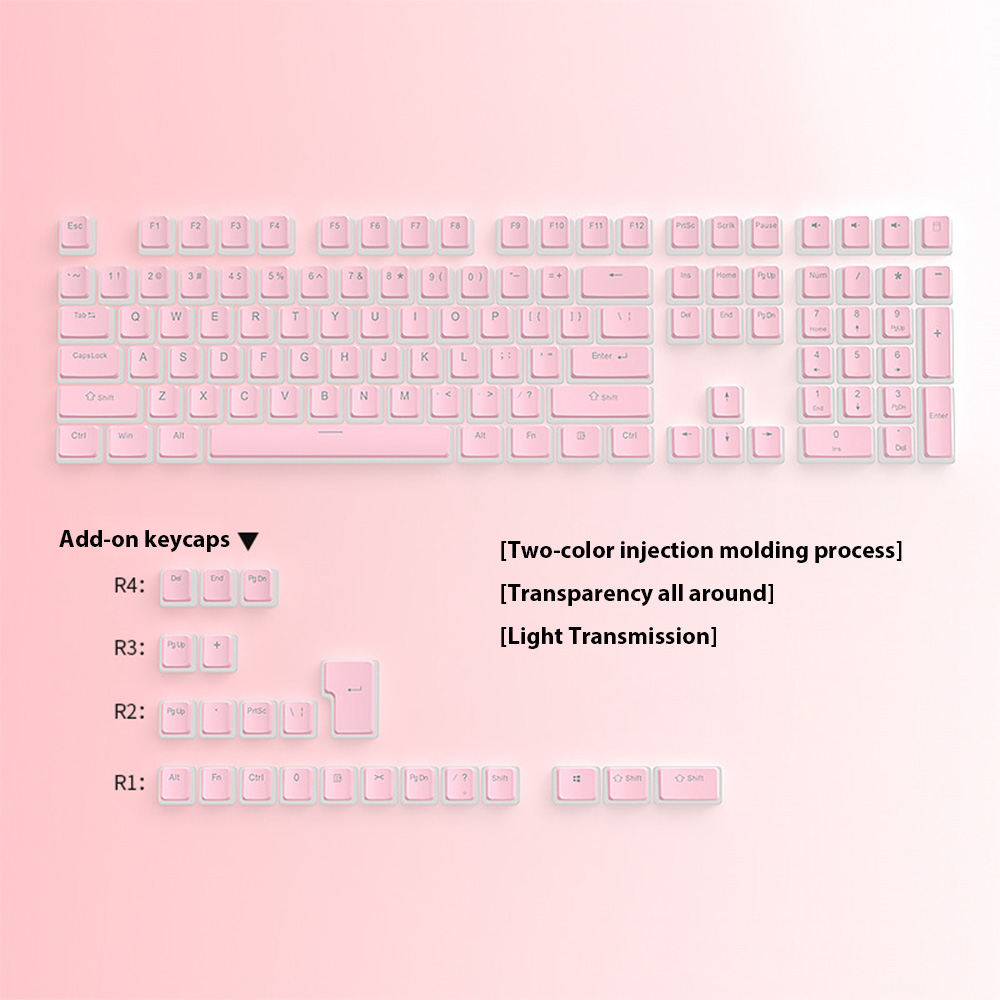 129키 푸딩 키캡 PBT 이중사출 RGB 게이밍 키보 - Gaming Accessories Aesthetic 리뷰 및 가격