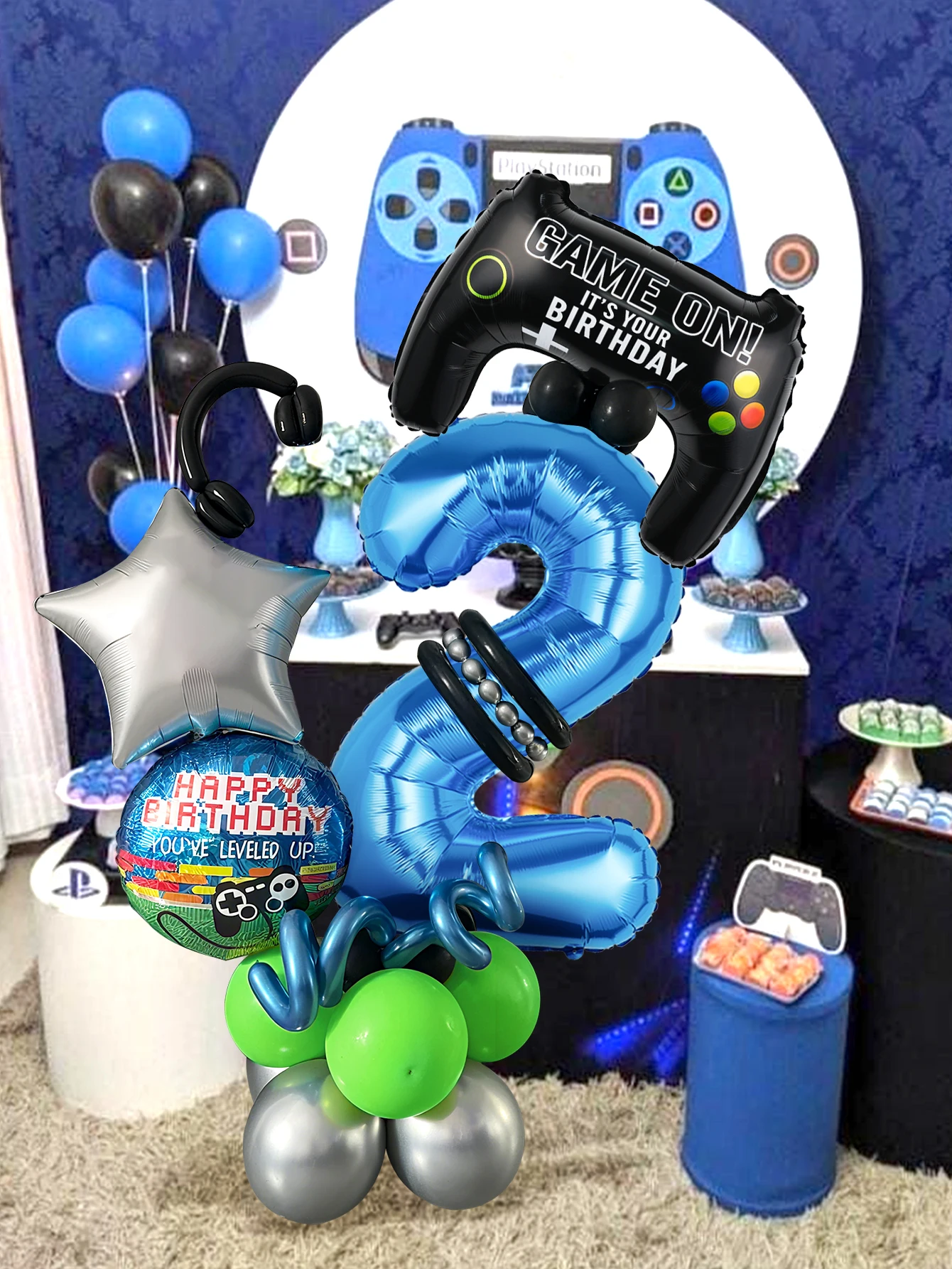 32개 게임 테마 생일 숫자 풍선 키트 게이머 풍선 게 - Gaming Accessories For Room 리뷰 및 가격